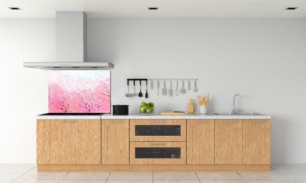 Dekorační panel sklo Květy višně
