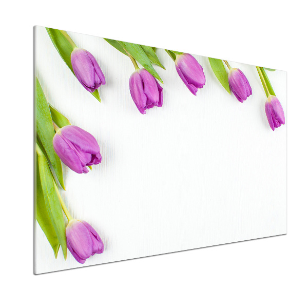 Panel do kuchyně Fialové tulipány