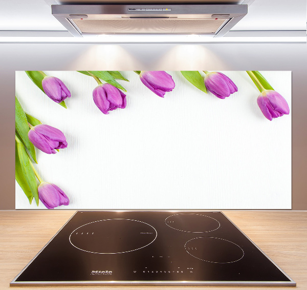 Panel do kuchyně Fialové tulipány