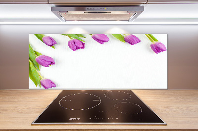 Panel do kuchyně Fialové tulipány