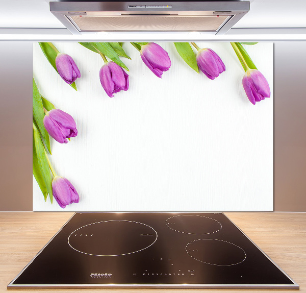 Panel do kuchyně Fialové tulipány
