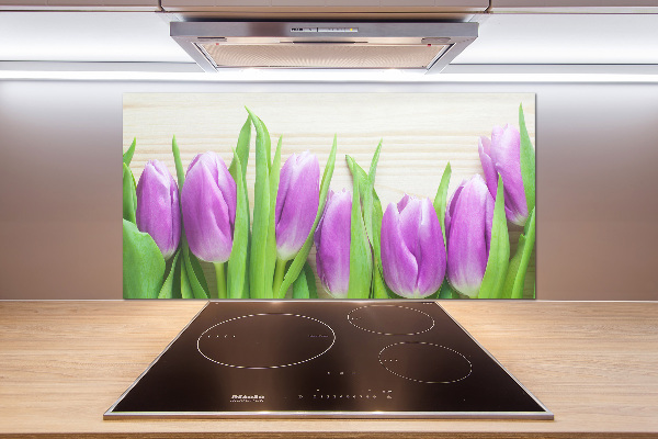 Panel do kuchyně Fialové tulipány
