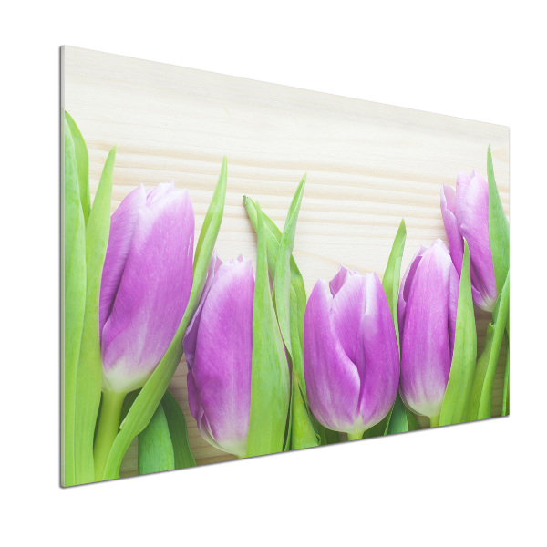 Panel do kuchyně Fialové tulipány
