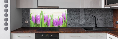 Panel do kuchyně Fialové tulipány