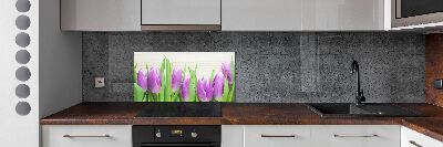 Panel do kuchyně Fialové tulipány