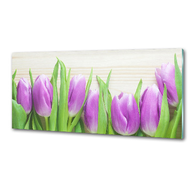 Panel do kuchyně Fialové tulipány