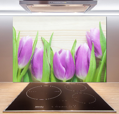 Panel do kuchyně Fialové tulipány