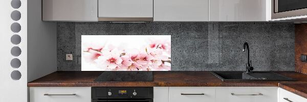 Dekorační panel sklo Květy višně