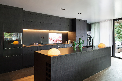 Dekorační panel sklo Květy višně