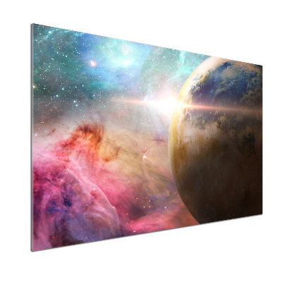 Skleněný panel do kuchynské linky Vesmír