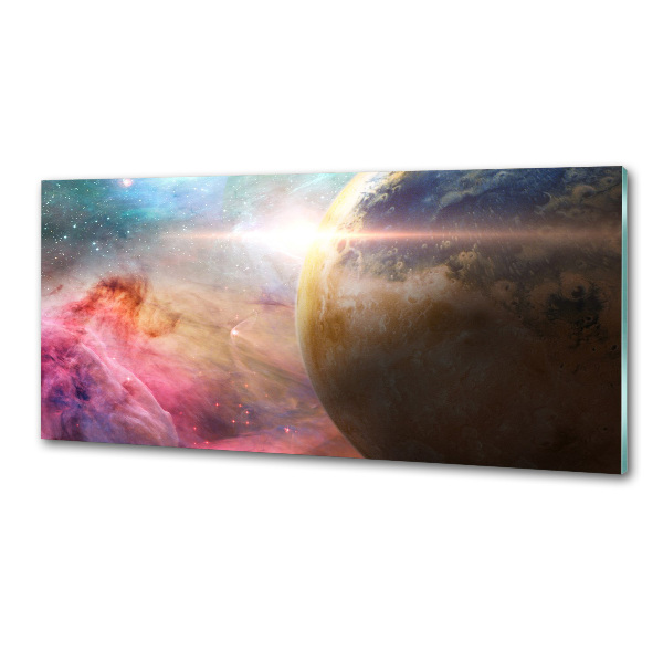 Skleněný panel do kuchynské linky Vesmír