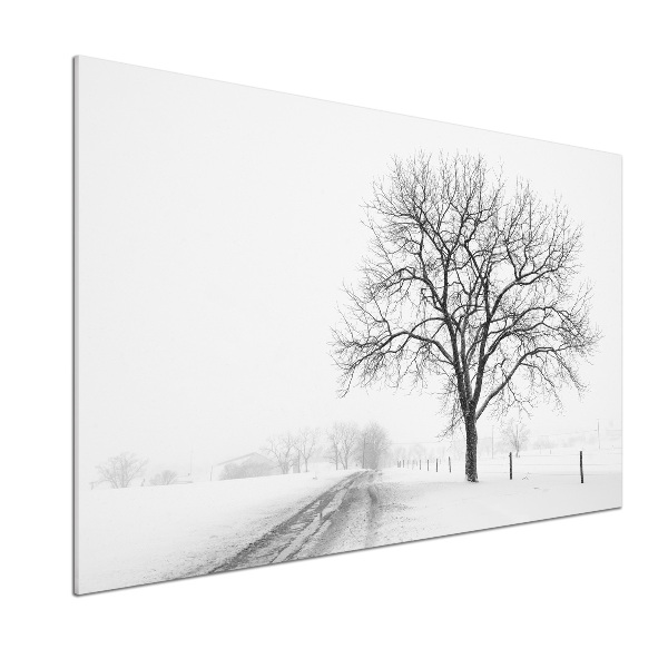 Dekorační panel sklo Strom zima