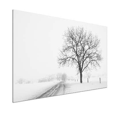 Dekorační panel sklo Strom zima