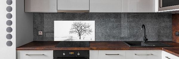 Dekorační panel sklo Strom zima