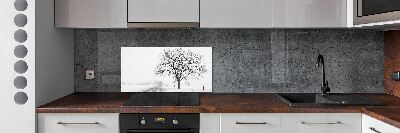 Dekorační panel sklo Strom zima