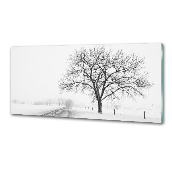 Dekorační panel sklo Strom zima