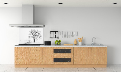 Dekorační panel sklo Strom zima