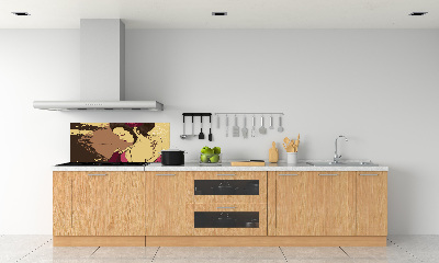 Skleněný panel do kuchyně Gejša