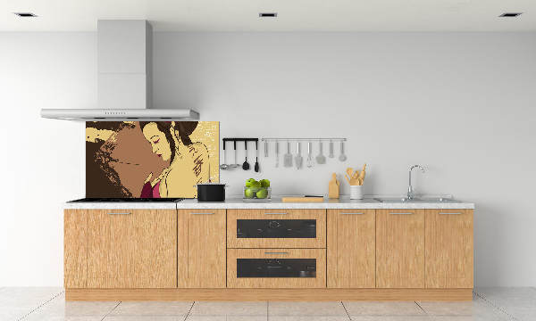 Skleněný panel do kuchyně Gejša