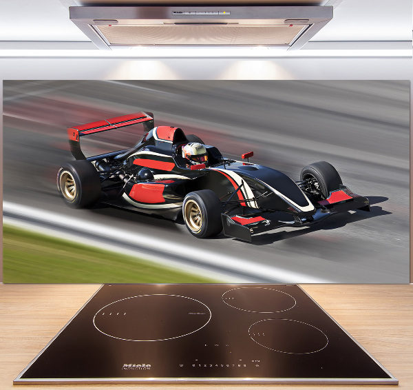 Skleněný panel do kuchynské linky Formule 1