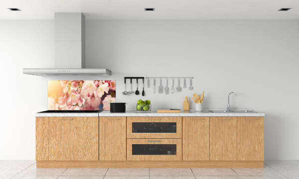 Dekorační panel sklo Květy višně