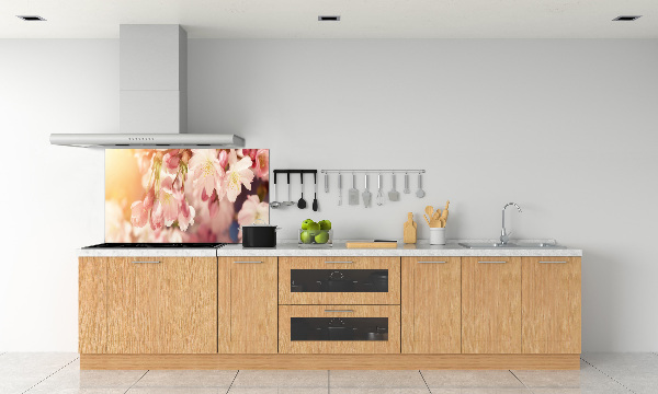 Dekorační panel sklo Květy višně