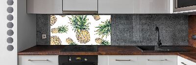 Skleněný panel do kuchyně Ananasy