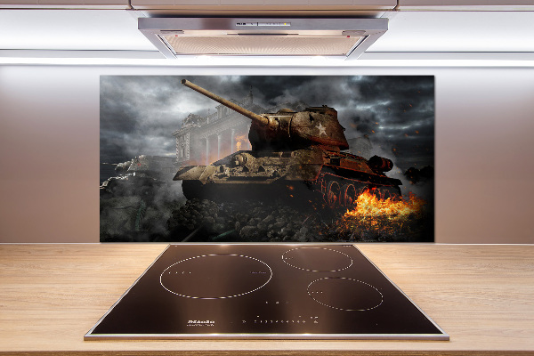Skleněný panel do kuchyně Tank