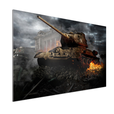 Skleněný panel do kuchyně Tank
