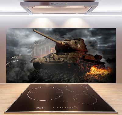 Skleněný panel do kuchyně Tank