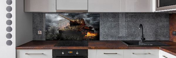 Skleněný panel do kuchyně Tank