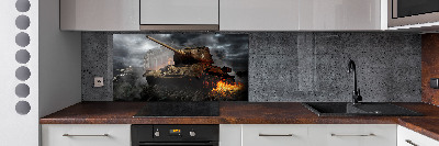 Skleněný panel do kuchyně Tank