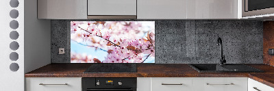 Dekorační panel sklo Květy višně