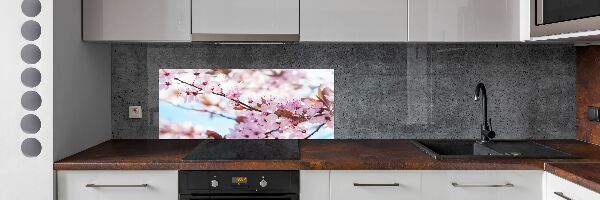 Dekorační panel sklo Květy višně