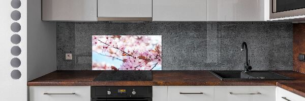 Dekorační panel sklo Květy višně