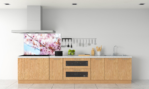 Dekorační panel sklo Květy višně