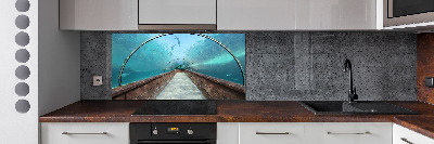 Panel do kuchyně Tunel akvárium