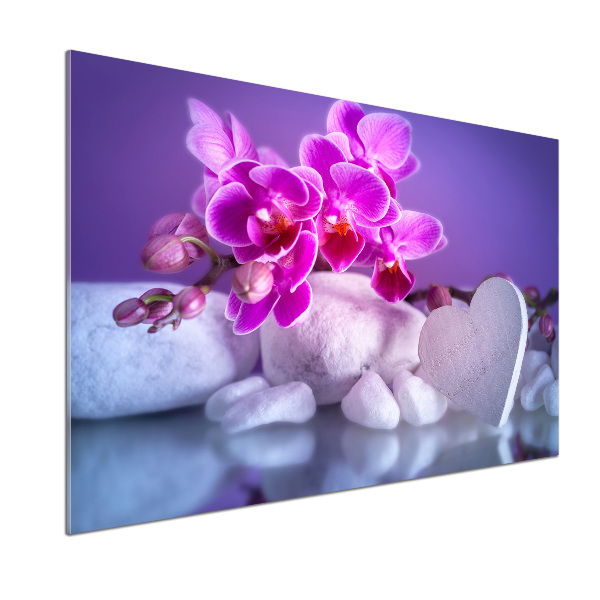 Panel do kuchyně Orchidej a srdce