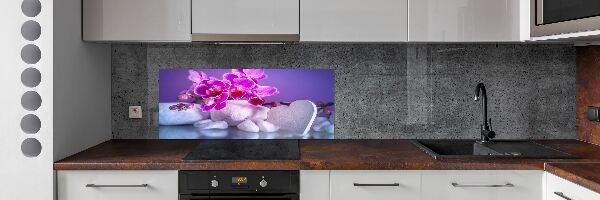Panel do kuchyně Orchidej a srdce