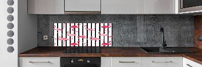 Panel do kuchyně Plameňáci pásky