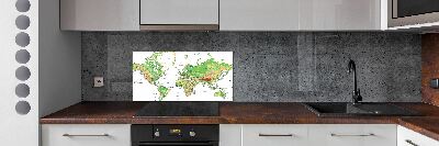Dekorační panel sklo Mapa světa
