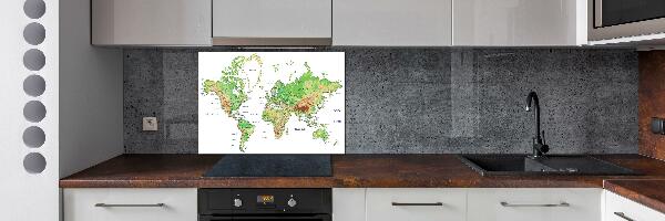 Dekorační panel sklo Mapa světa