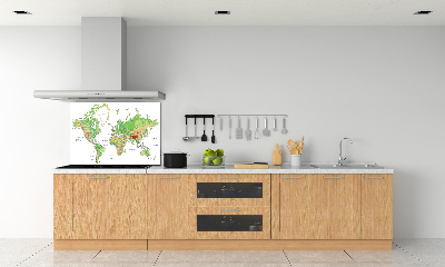 Dekorační panel sklo Mapa světa