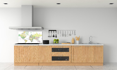 Dekorační panel sklo Mapa světa