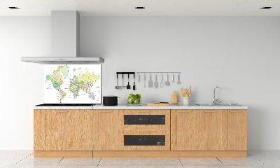Dekorační panel sklo Mapa světa