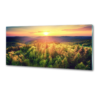 Panel do kuchyně Les západ slunce