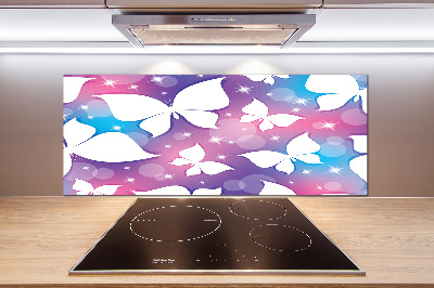 Skleněný panel do kuchyně Motýli