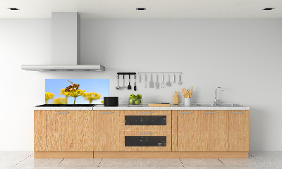 Panel lacobel Včela na květině
