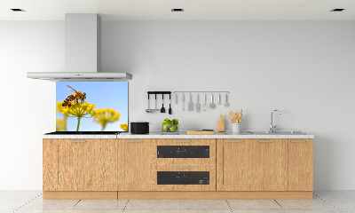 Panel lacobel Včela na květině