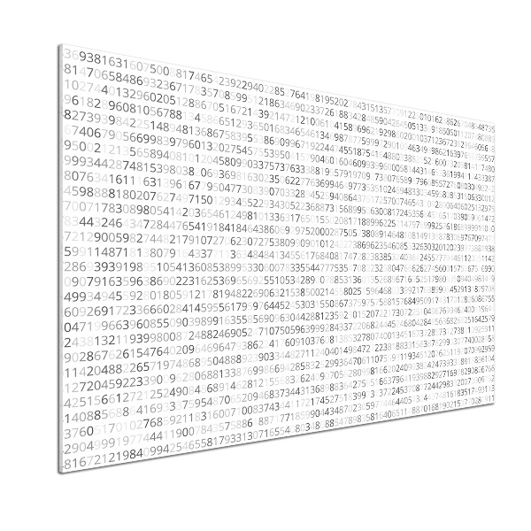Dekorační panel sklo Binární kód